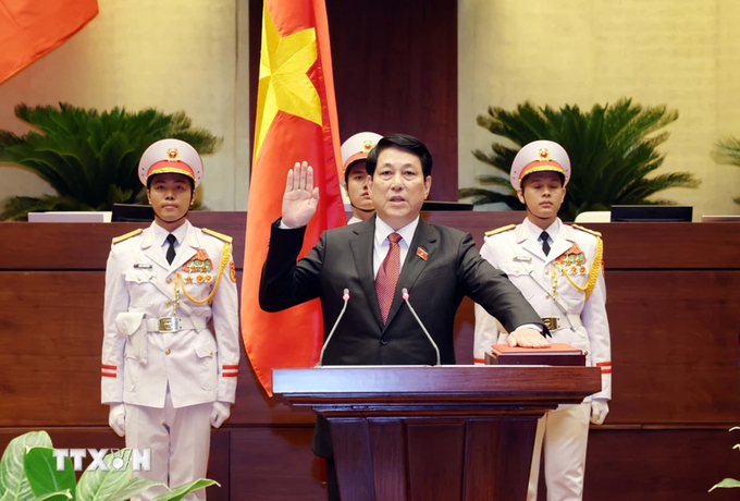 General Luong Cuong was elected as state President on October 21. Photo: VNA.