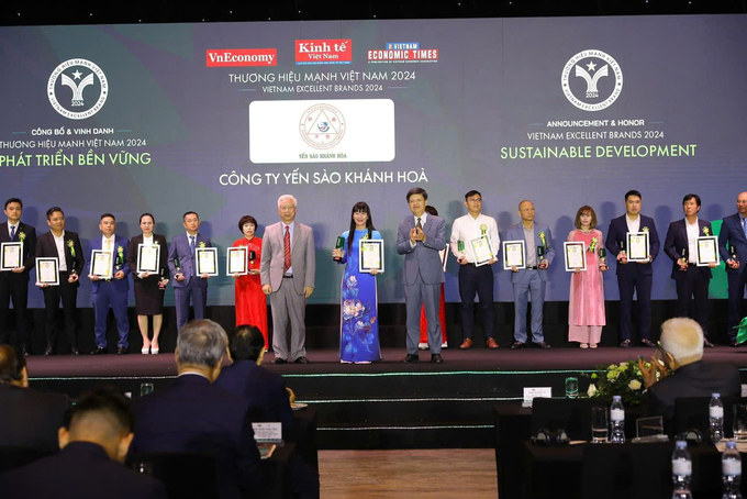 Khanh Hoa Bird's Nest Company honored as 'Sustainable Development Enterprise - Vietnam Excellent Brand 2024.'