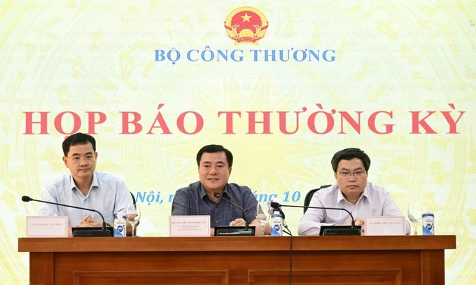 Bộ Công thương tổ chức họp báo thường kỳ tháng 10/2024. Ảnh: Bảo Thắng.