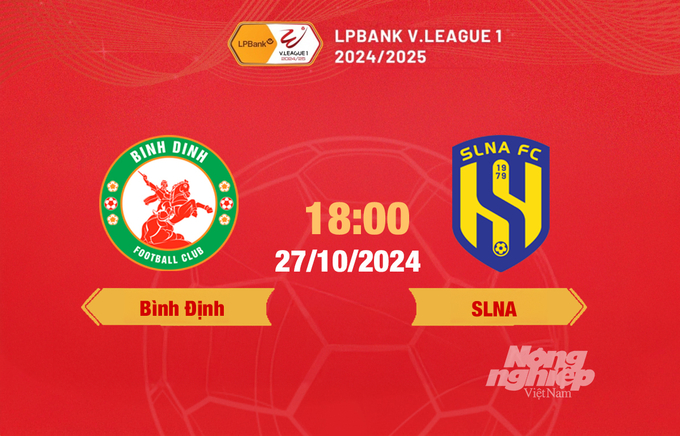 FPTPlay Trực tiếp bóng đá Bình Định vs SLNA, 18h00 hôm nay 27/10/2024