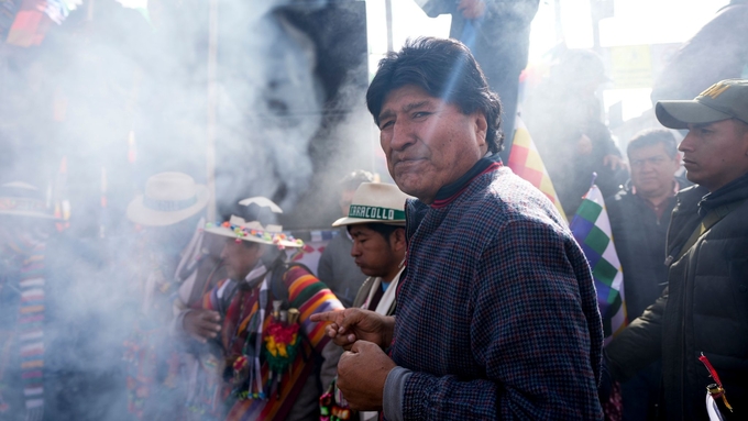 Cựu Tổng thống Bolivia Evo Morales trong một buổi diễu hành hồi tháng 9/2024. Ảnh: AP.