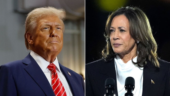 Cựu Tổng thống Donald Trump và Phó Tổng thống Kamala Harris. Ảnh: CNN.