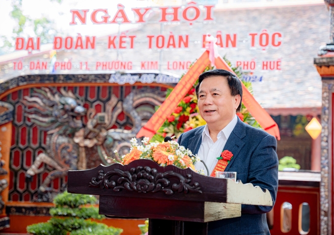 Ông Nguyễn Xuân Thắng, Giám đốc Học viện Chính trị Quốc gia Hồ Chí Minh phát biểu tại buổi lễ. Ảnh: Ngọc Hiếu. 