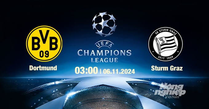 Nhận định, trực tiếp Dortmund vs Sturm Graz, Cúp C1 Châu Âu, 03h00 ngày 6/11/2024