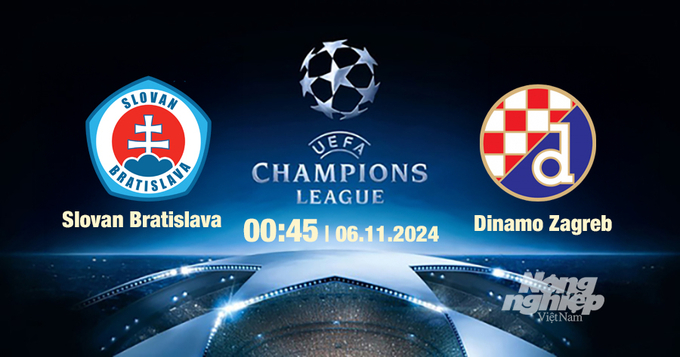 Nhận định, trực tiếp Slovan vs Dinamo Zagreb, Cúp C1 Châu Âu, 00h45 ngày 6/11/2024