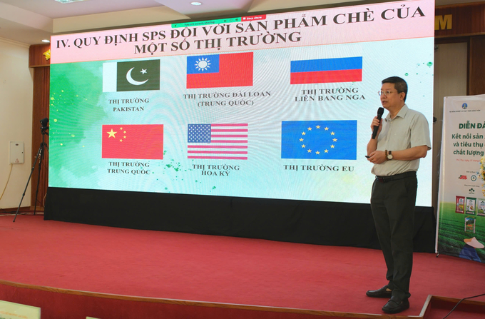 The key tea import markets for Vietnam were shared by Mr. Le Thanh Hoa at the forum. Photo: Quynh Chi.