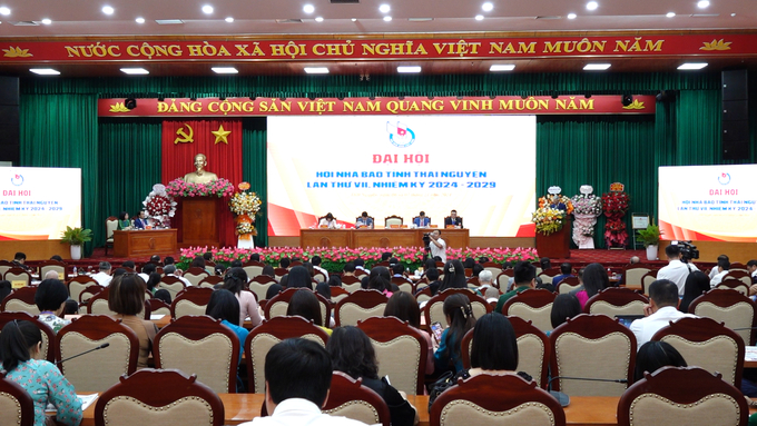 Đại hội lần thứ VII Hội Nhà báo tỉnh Thái Nguyên. Ảnh: Quang Linh.