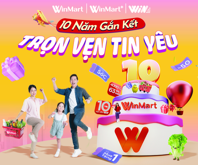 Chương trình ưu đãi mừng sinh nhật WinMart lớn nhất trong năm.