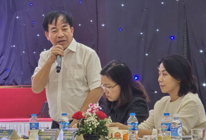 Nguyen Ngoc Dam, General Director of the Hai Phong Agricultural Extension Center, delivering a speech at the seminar. Photo: Dinh Muoi.