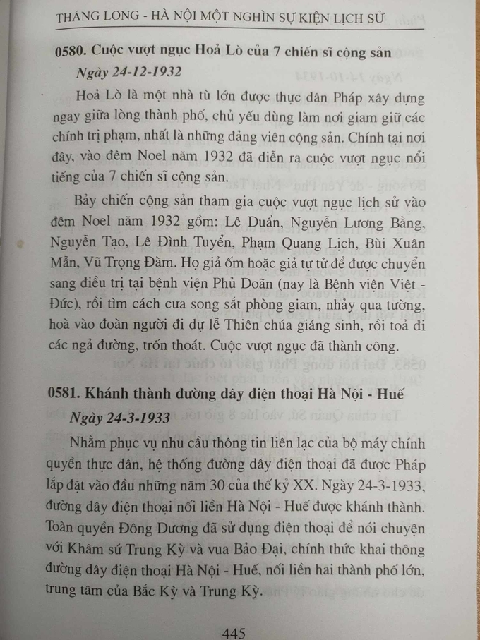 Lỗi trong sách 'Thăng Long – Hà Nội 1000 sự kiện lịch sử' – Vũ Văn Quân (Chủ biên). Ảnh: Kiều Mai Sơn.