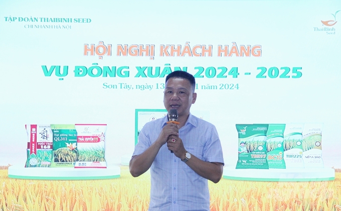 Theo ông Phạm Văn Hoàn, ThaiBinh Seed đã sẵn sàng các cung ứng đủ giống lúa chất lượng trong vụ đông xuân 2024-2025. Ảnh: Trung Quân.