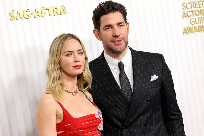 John Krasinski và Emily Blunt. Ảnh: WireImage.