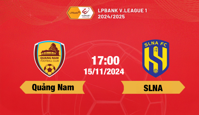 FPTPlay Trực tiếp bóng đá Quảng Nam vs SLNA, 17h hôm nay 15/11/2024