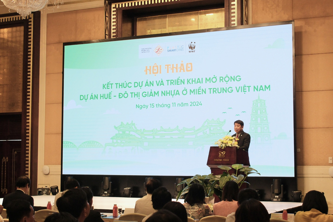 WWF-Vietnam's CEO, Mr Van Ngoc Thinh had an opening speech at the workshop in Hue city. Photo: Quynh Chi.