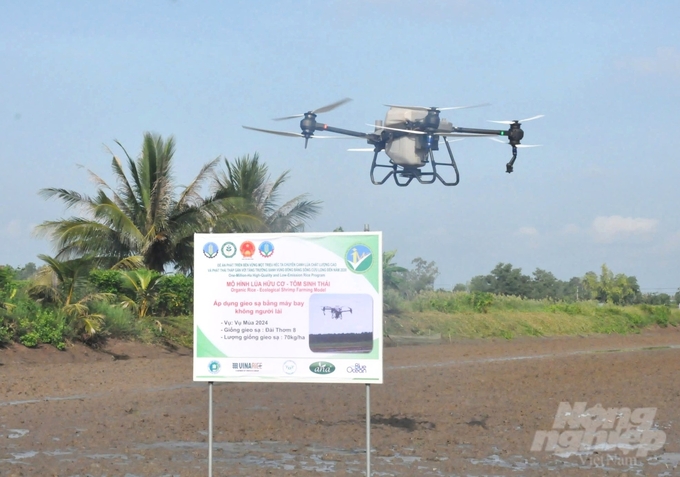 Kien Giang has launched 2 pilot rice fields participating in the 1 million hectares high-quality rice project, with 10 more fields set to be implemented in other localities in the near future. Photo: Trung Chanh.