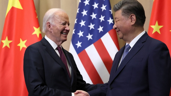 Tổng thống Joe Biden gặp Chủ tịch Trung Quốc Tập Cận Bình lần cuối cùng với tư cách là Tổng thống Mỹ, hôm 16/11. Ảnh: Reuters.