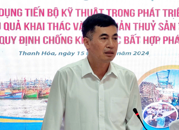 Mr. Hoang Van Hong, Deputy Director of the National Center for Agricultural Extension, delivered a speech at the forum. Photo: CTV.