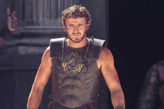 Paul Mescal trong một cảnh phim 'Gladiator II'. Ảnh: Paramount Pictures.