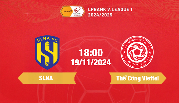 FPTPlay Trực tiếp bóng đá SLNA vs Thể Công Viettel, 18h hôm nay 19/11/2024