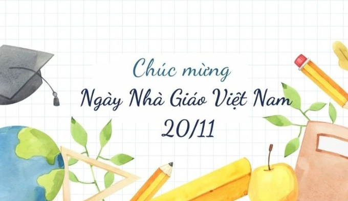 Mẫu thiệp 20/11 đơn giản chúc mừng Teacher's Day