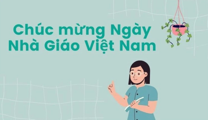 Mẫu thiệp 20/11 đơn giản chúc mừng 20/11