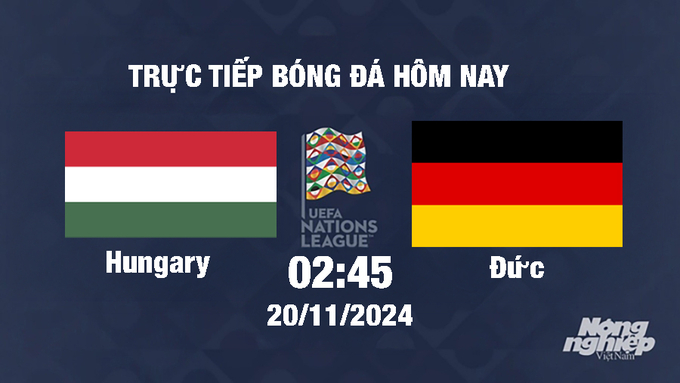 Trực tiếp Hungary vs Đức, UEFA Nations League 2024/25, 2h45 ngày 20/11/2024