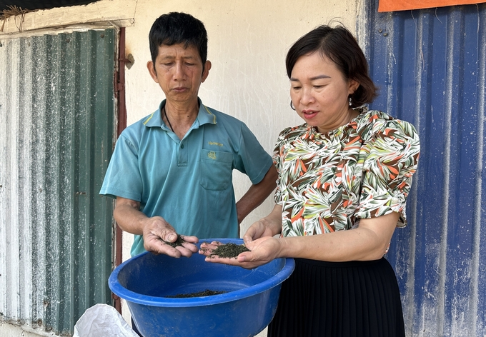 Trung tâm Dịch vụ Nông nghiệp huyện Phú Lương hướng dẫn người dân kỹ thuật chăn nuôi. Ảnh: Quang Linh.