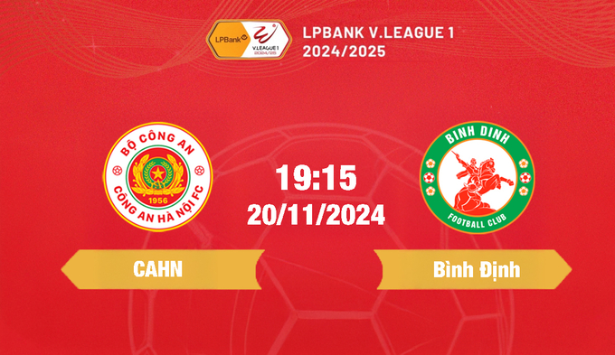 VTV5, FPTPlay trực tiếp bóng đá CAHN vs Bình Định, 19h15 hôm nay 20/11/2024