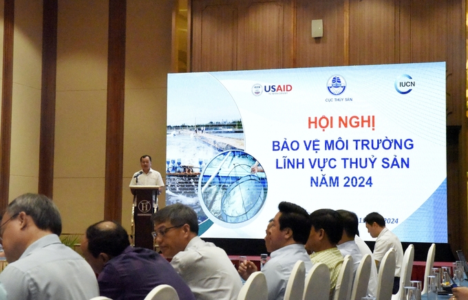 The Department of Fisheries, in collaboration with IUCN, organized a conference to assess the implementing environmental protection in fishery sector. Photo: Kieu Chi.