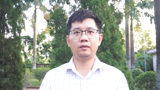 Nguyen Trong Cuong, Head of Breed Management and Livestock Techniques, Thanh Hoa Sub-Department of Livestock Production and Animal Health. Photo: QT.