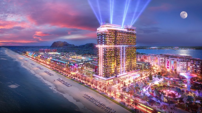  Flamingo Ibiza Hải Tiến City xứng danh thành phố điểm đến quần thể du lịch biển sôi động nhất miền Bắc. Ảnh: Flamingo. 