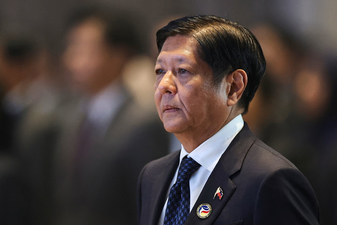 Tổng thống Philippines Ferdinand Marcos Jr tại lễ bế mạc Hội nghị thượng đỉnh ASEAN tại Trung tâm Hội nghị Quốc gia ở Viêng Chăn, Lào, hồi tháng 10/2024. Ảnh: Reuters.