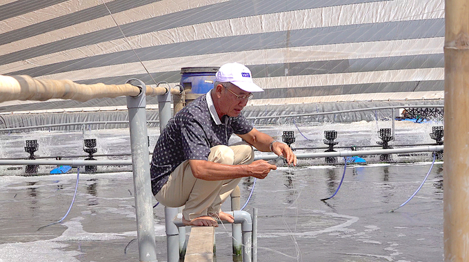 High-tech shrimp farming in Thanh Phu District, Ben Tre Province. Photo: Minh Dam.