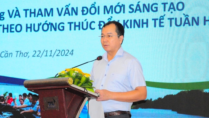 Mr. Tran Dinh Luan, Director General of the Directorate of Fisheries, emphasized that innovation is the key to promoting a circular economy in the fisheries industry. Photo: Kim Anh.