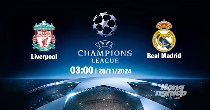 Nhận định, trực tiếp Liverpool vs Real Madrid, Cúp C1 Châu Âu, 03h00 ngày 28/11/2024