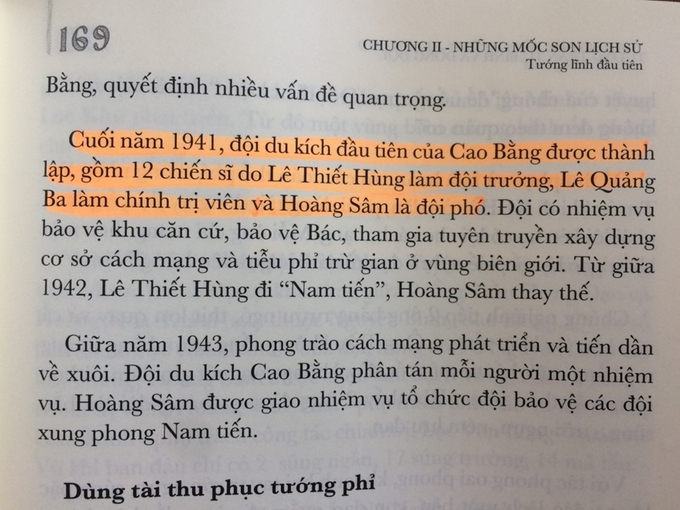 Thực tế, Lê Quảng Ba làm đội trưởng, Lê Thiết Hùng làm chính trị viên. Ảnh: Khải Mông.