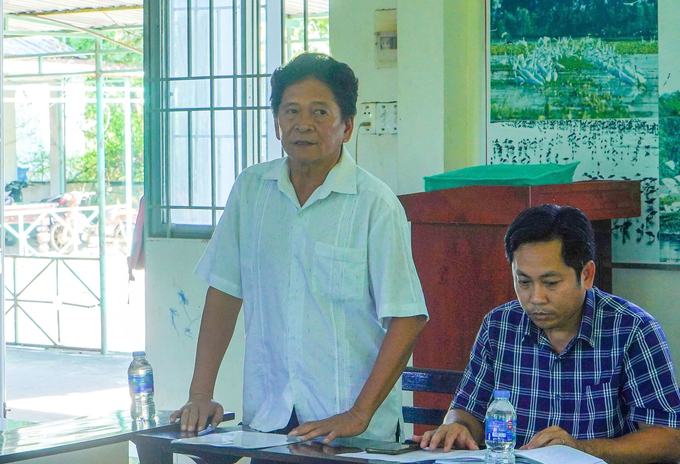 Mr. Truong Thanh Son, Director of the Lang Sen Wetland Reserve, gave a speech at the closing ceremony.