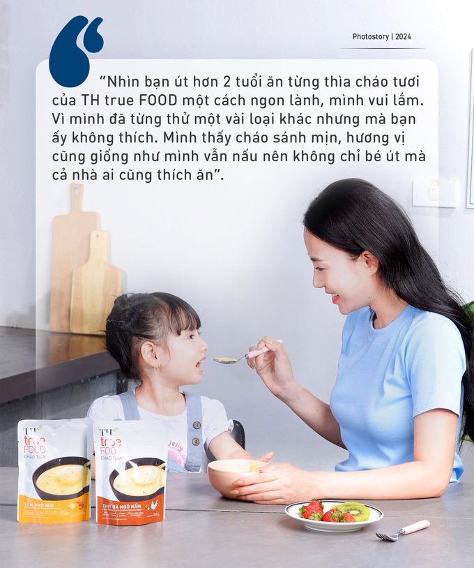 Cháo tươi TH true FOOD không chỉ chú trọng đến nguyên liệu, mà còn được chế biến theo công thức dinh dưỡng khoa học và quen thuộc như chính tay mẹ nấu tại nhà.