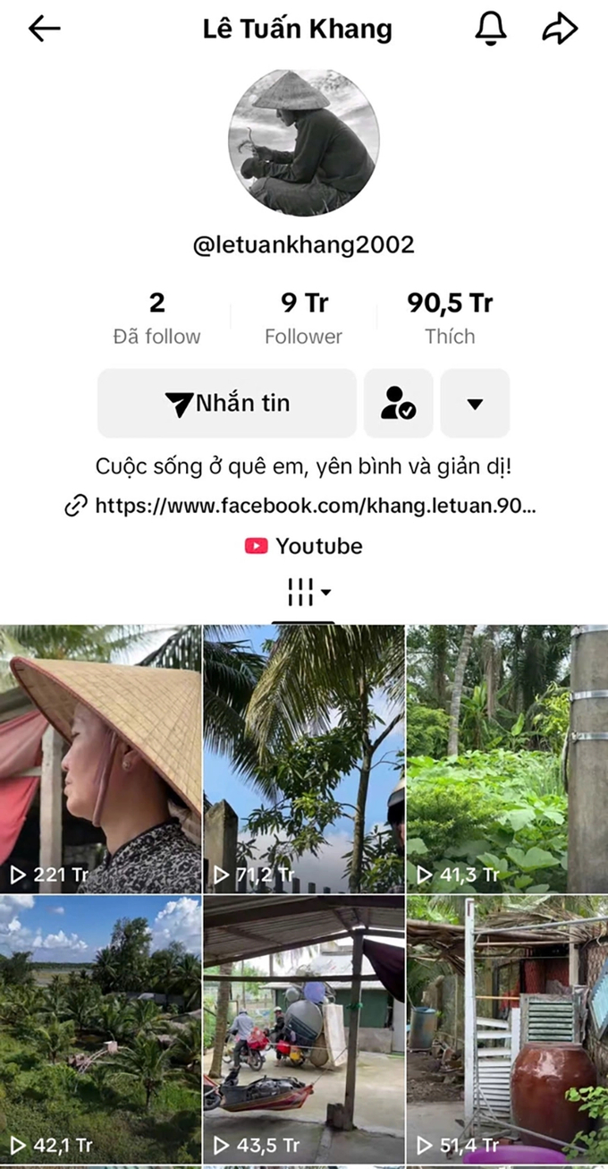 Tính đến 15h30 ngày 1/12, kênh TikTok của người này đã cán mốc 9,4 triệu người theo dõi, tăng hơn gấp đôi chỉ sau 1 tuần.