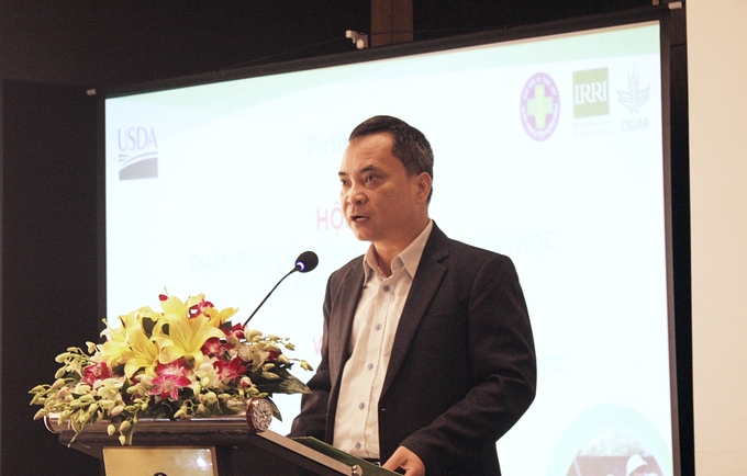 Mr. Nghiem Quang Tuan, Deputy Director of the Plant Protection Department had an opening speech. Photo: IRRI.