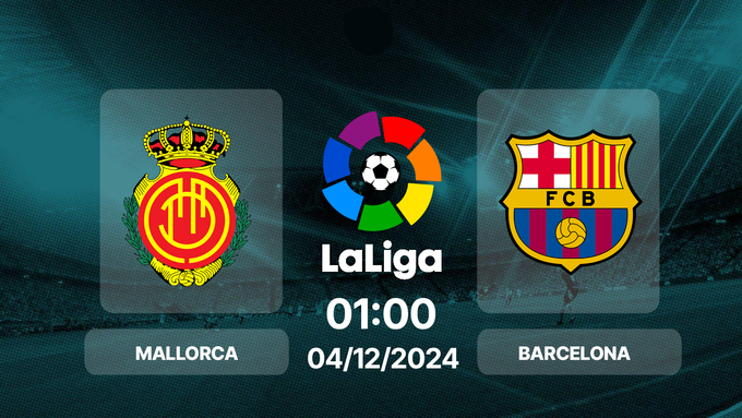 Nhận định bóng đá Mallorca vs Barcelona, La Liga, 01h00 hôm nay 4/12/2024