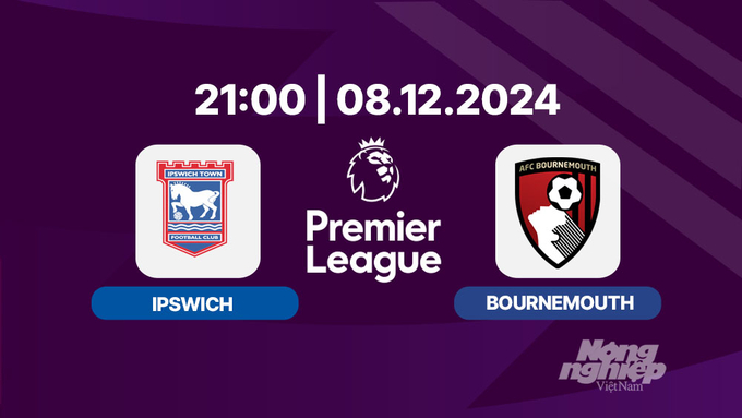 Nhận định, trực tiếp Ipswich vs Bournemouth, Ngoại hạng Anh, 21h00 hôm nay 8/12/2024