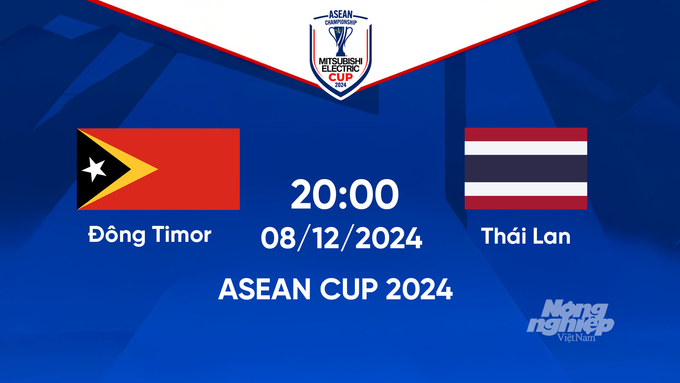 Trực tiếp bóng đá Đông Timor vs Thái Lan, Asean Cup 2024, 20h00 hôm nay 8/12/2024