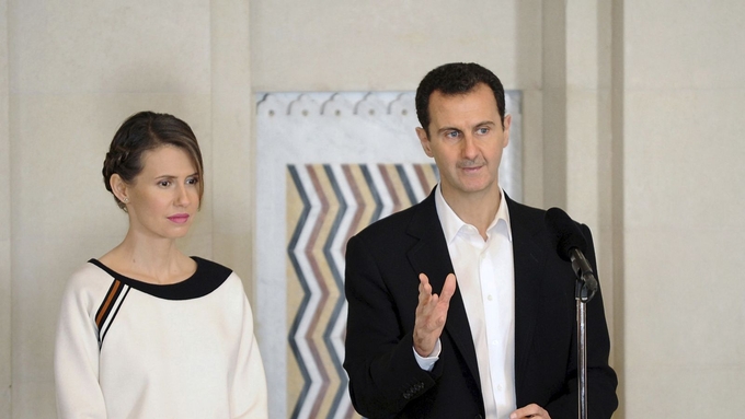 Cựu Tổng thống Syria Bashar Assad và phu nhân Asma Assad. Ảnh: Sky News.