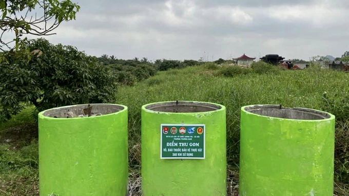 The model for collecting used pesticide packaging in Phuong Nam Ward (Uong Bi City, Quang Ninh). Photo: Thanh Phuong.