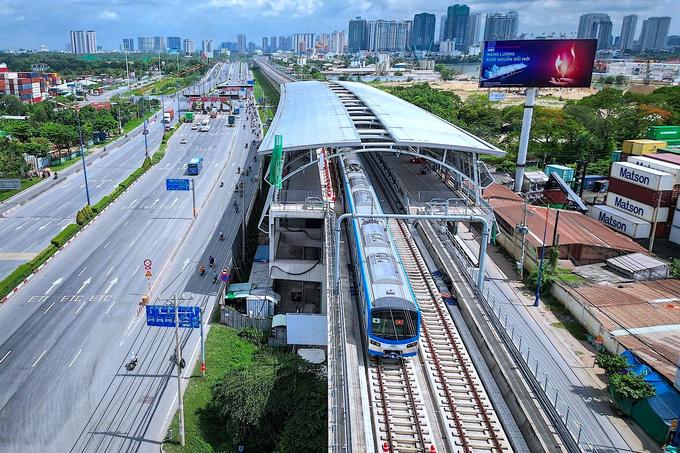 Tuyến metro Bến Thành - Suối Tiên của TP.HCM. Ảnh: HT.