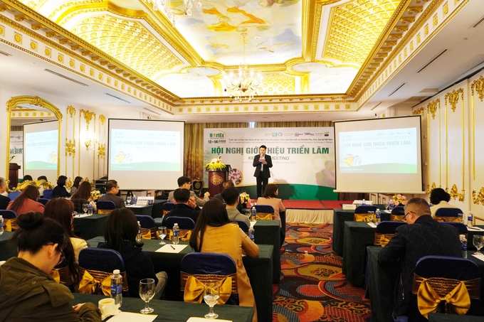 Overview of the HortEx Vietnam 2025 Exhibition Introduction Conference held on the morning of December 12 in Hanoi. Photo: Hong Tham.