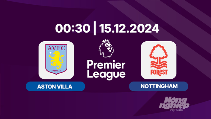 Nhận định, trực tiếp Nottingham vs Aston Villa, Ngoại hạng Anh, 00h30 hôm nay 15/12/2024