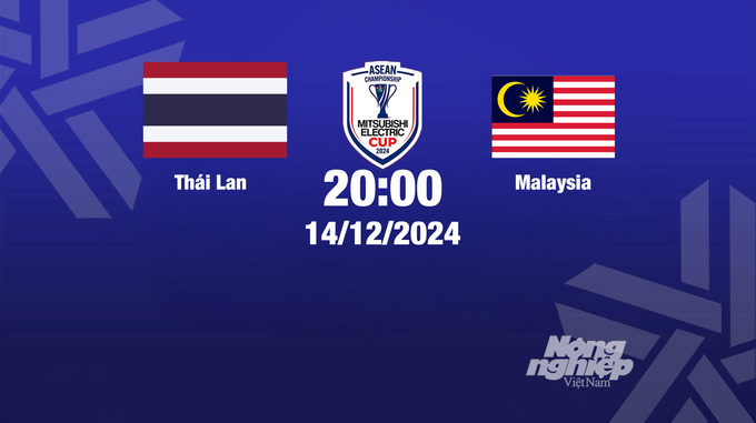 Trực tiếp bóng đá Thái Lan vs Malaysia, Asean Cup 2024, 20h00 hôm nay 14/12/2024