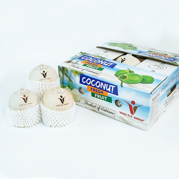 Thương hiệu dừa tươi đóng gói Coconut của Vina T&T Group.